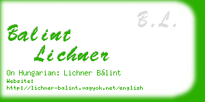 balint lichner business card